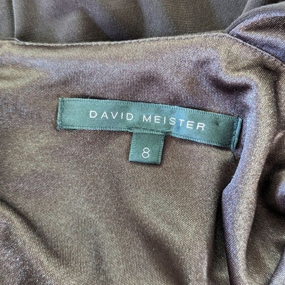 David Meister Criss-Cross Tortoiseshell Dress 8 Y2K Coquette Girl Whimsigoth - Picture 2 of 10